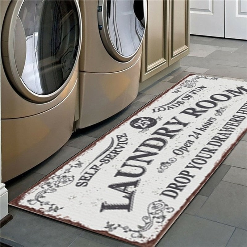 Laundry Room Non-Slip Floor Mat.