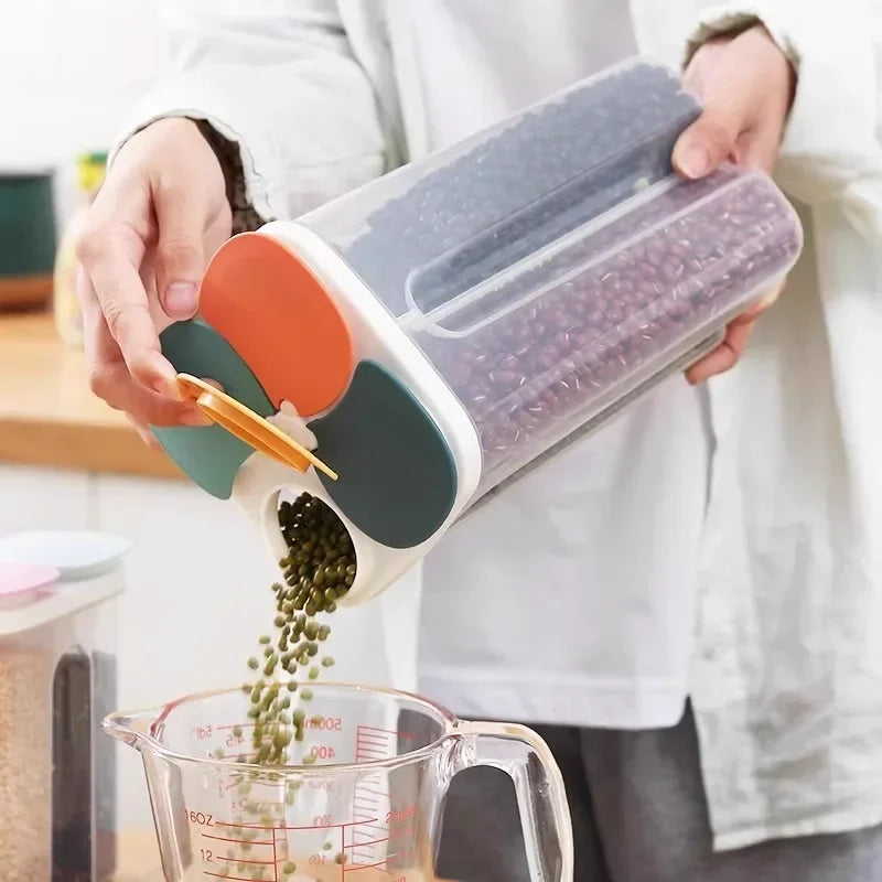 4 Grids Sealed Plastic Storage Container
