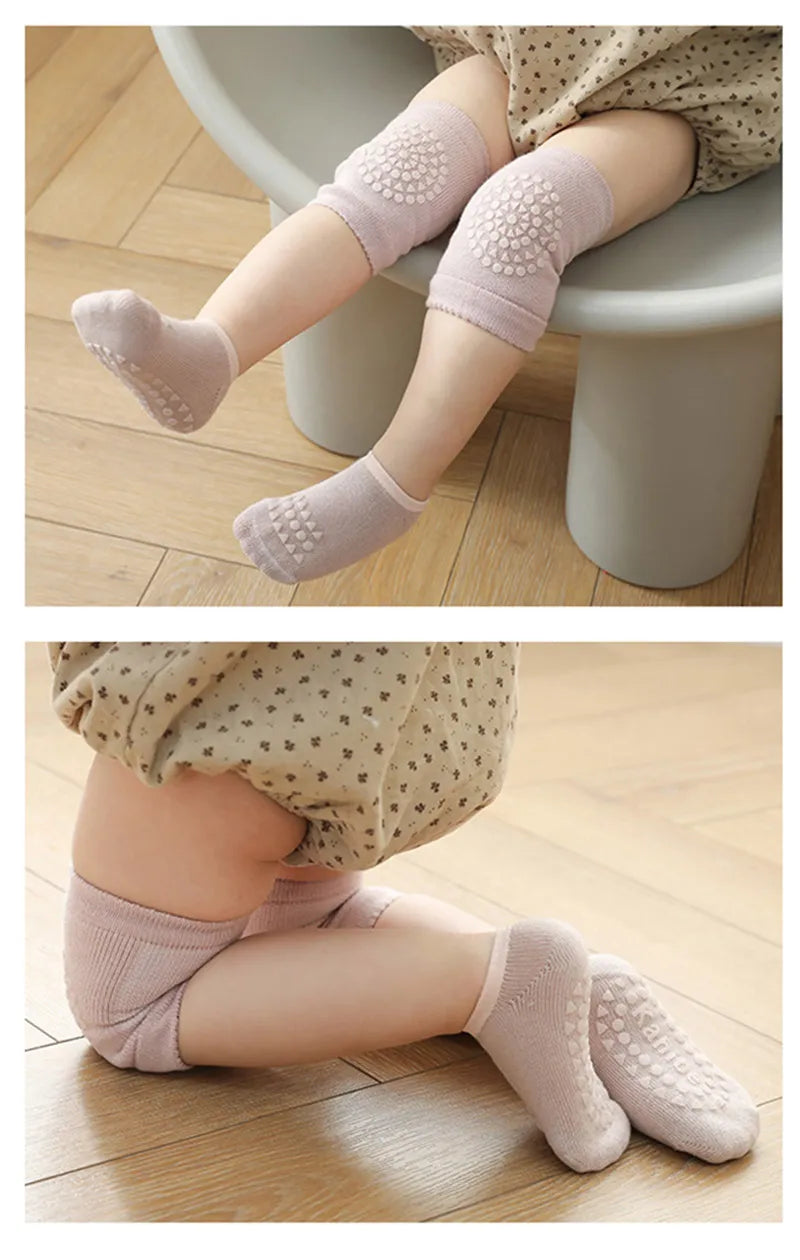 Baby Anti Slip Socks And Knee Pads For Crawling