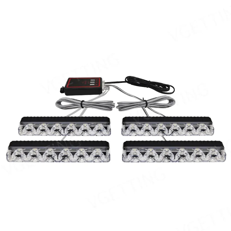 4X6 Wireless Remote Led Car Grid Emergency Lights