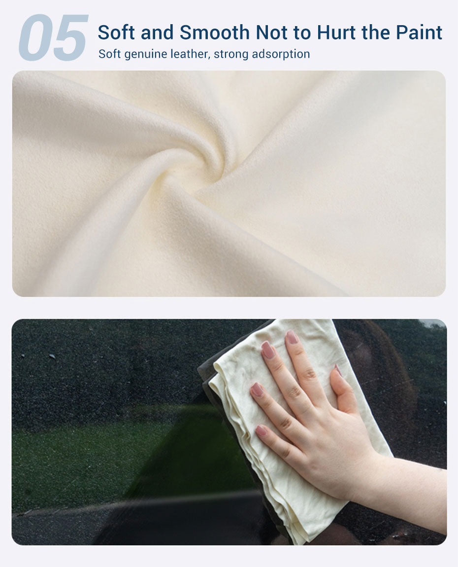 Natural Sheepskin Chamois Car Care Cleaning Towel.