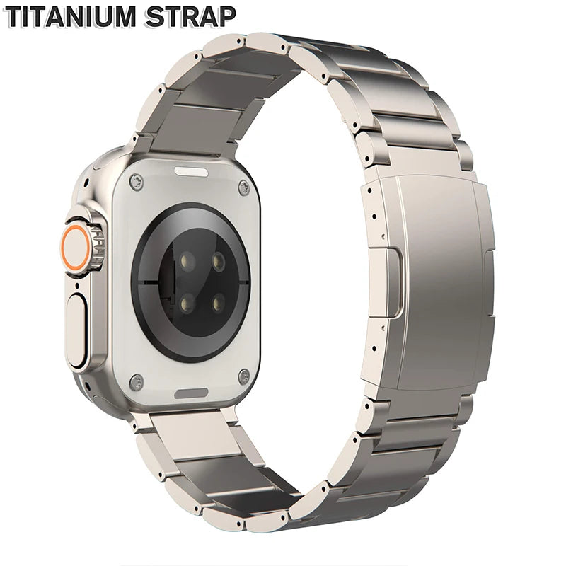 Titanium Metal Strap for Apple Watch Ultra 2 49mm 46mm 45mm 44mm 42mm Series 10 9 8 7 6 SE 5 4
