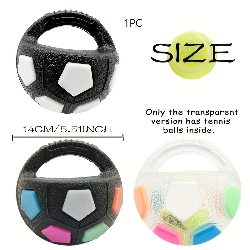 Pet's Soccer Ball With Carrying Handle For Throwing