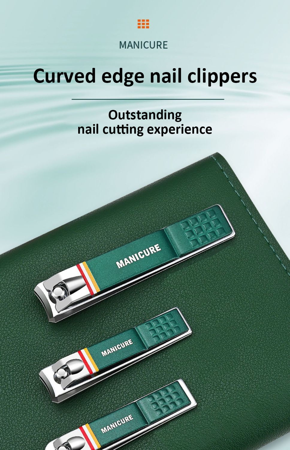 12-16pcs Stainless Steel Manicure Set With Folding Bag.