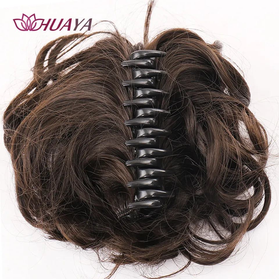 HUAYA Synthetic Curly Hairpieces With Clips.