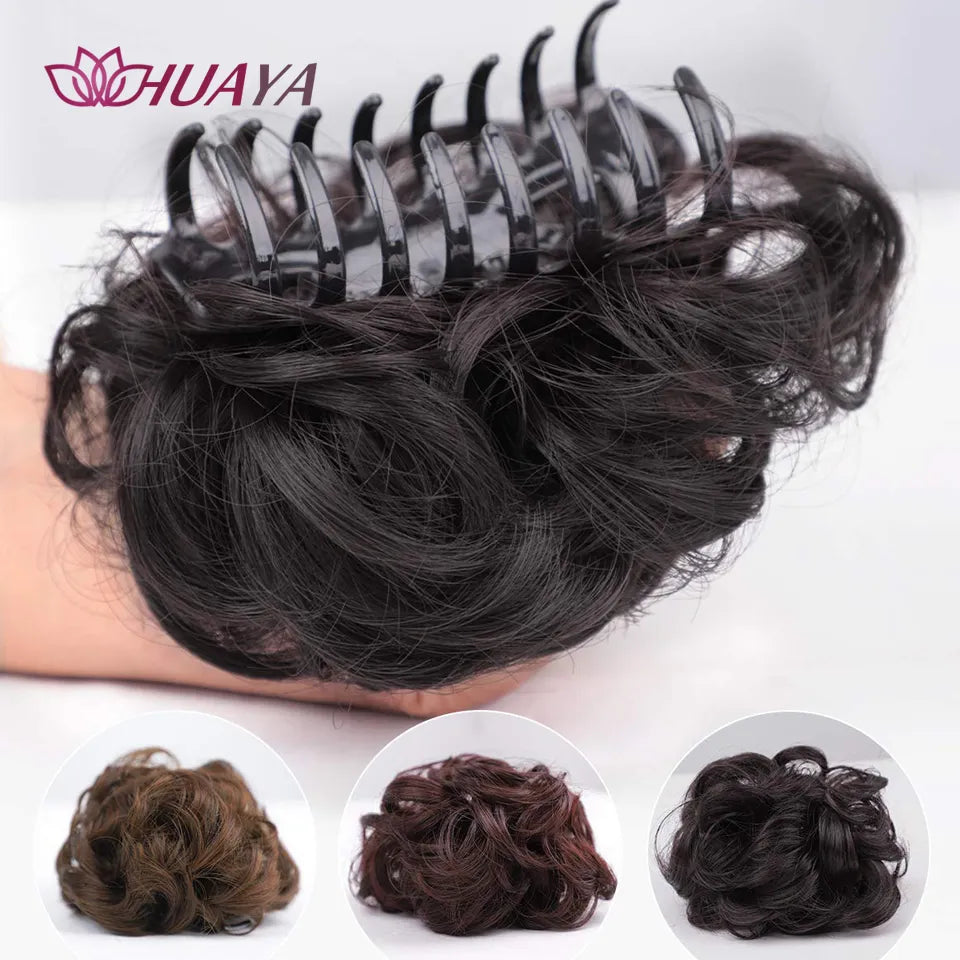HUAYA Synthetic Curly Hairpieces With Clips.