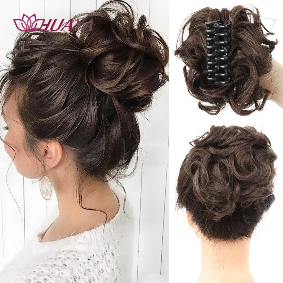 HUAYA Synthetic Curly Hairpieces With Clips.