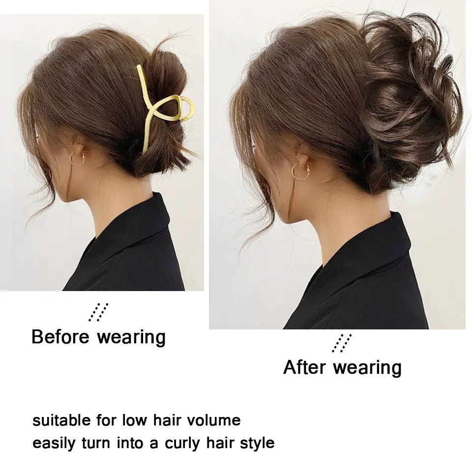 HUAYA Synthetic Curly Hairpieces With Clips.