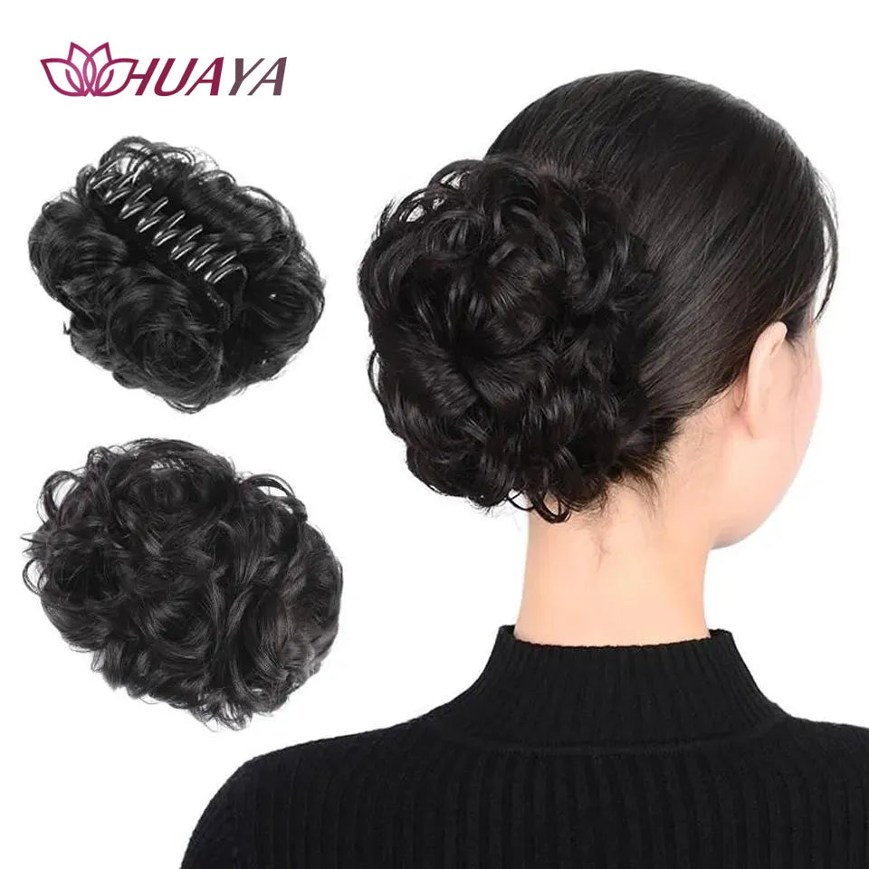 HUAYA Synthetic Curly Hairpieces With Clips.