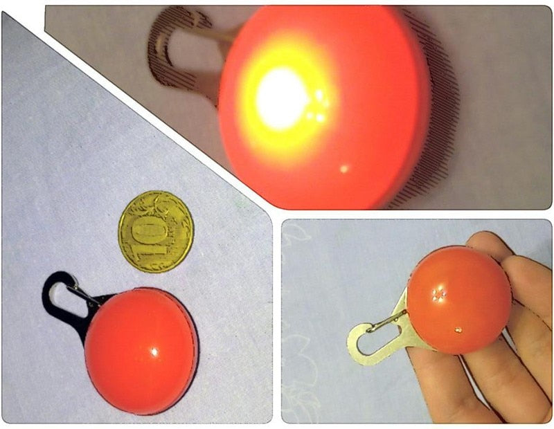 LED Night Safety Glowing Pendant That Clips on to Your Dogs Collar OR Can Clip on to Personal Key Chains.