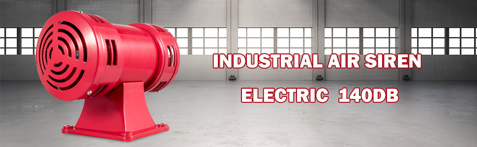 VEVOR 400W Air Siren Boat Alarm with Low-Noise140 Decibel. Outside made of steel, motor driven Emergency Warning MS-490