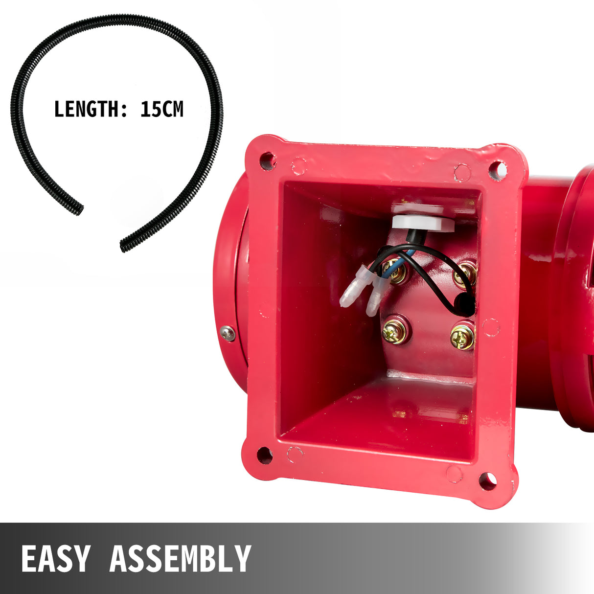 VEVOR 400W Air Siren Boat Alarm with Low-Noise140 Decibel. Outside made of steel, motor driven Emergency Warning MS-490