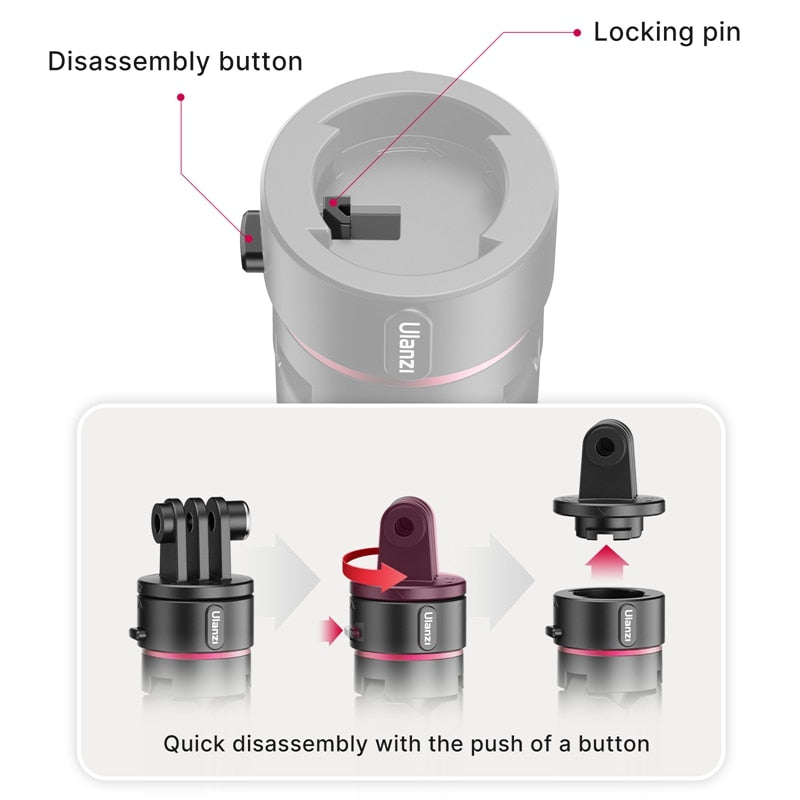 Ulanzi MT-09 Extend Gopro Vlog Tripod Mini Portable Tripod for Gopro Hero 11 10 9 8 7 6 5 Black Session Osmo Action insta360 X3