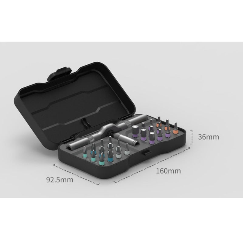 24 in 1 Multi-purpose Ratchet Wrench Screwdriver S2 Magnetic Bits Tools Set