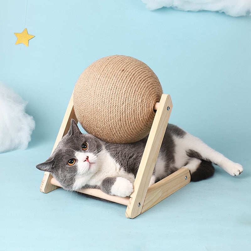 Cat Scratching Rope Ball Board Scratcher