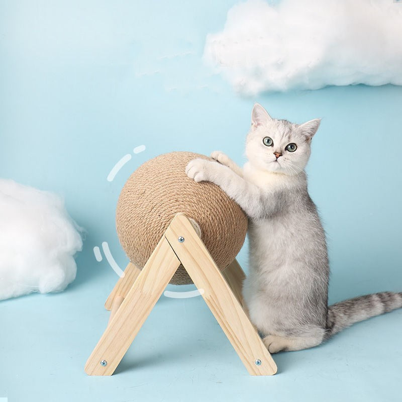 Cat Scratching Rope Ball Board Scratcher