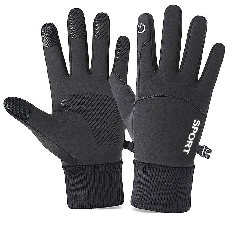 Winter Windproof Outdoor Sports Men Gloves Touchscreen Driving Motorcycle Skiing Waterproof Non-Slip Warm Fleece Women Gloves