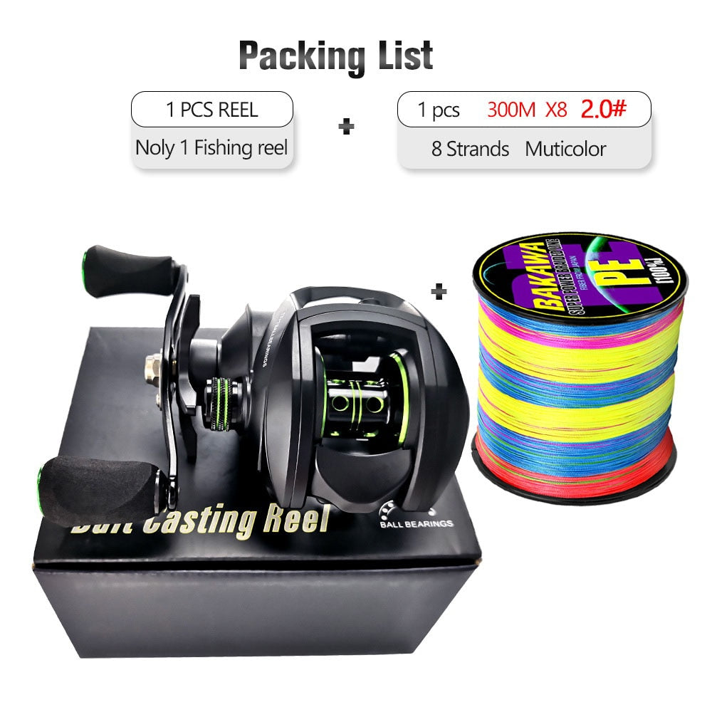 Baitcasting Reel High Speed 8:1:1 Gear Ratio 17+1BB Fresh Saltwater Magnetic Brake System Ultralight Fishing Reel 2000 Seri