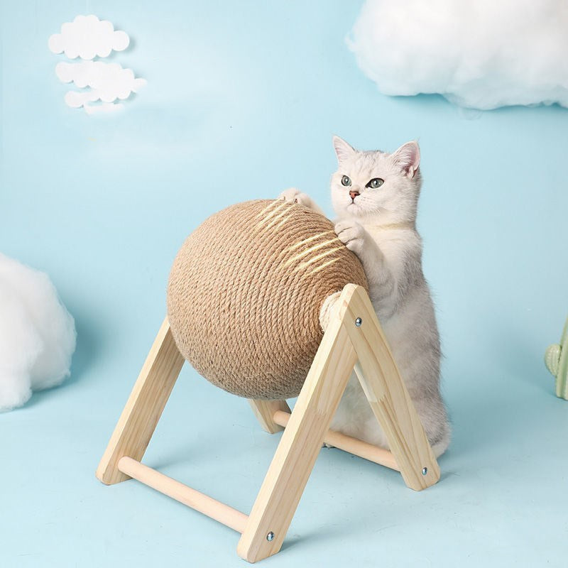 Cat Scratching Rope Ball Board Scratcher