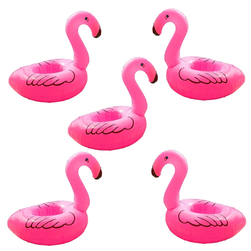 Tropical Flamingo Inflatable Drink Holder. Great for Pool Parties.