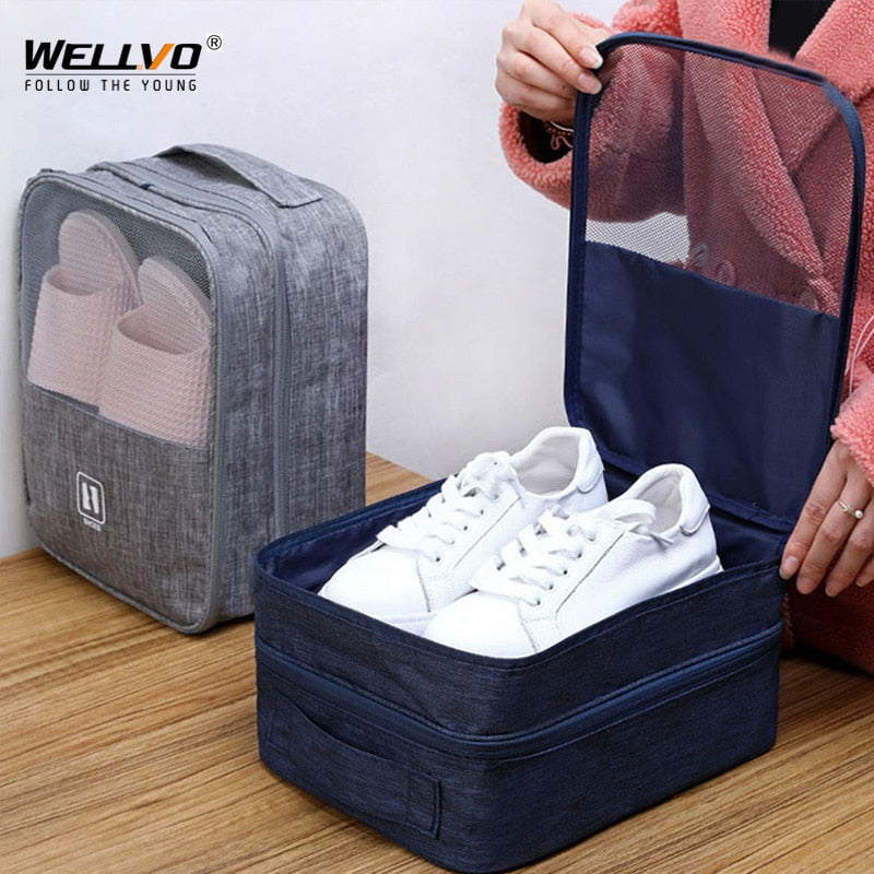 3 Layer Travel Shoe Bag Organizer.