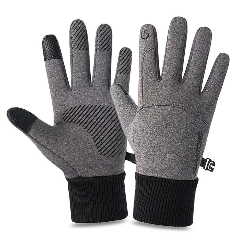 Winter Windproof Outdoor Sports Men Gloves Touchscreen Driving Motorcycle Skiing Waterproof Non-Slip Warm Fleece Women Gloves