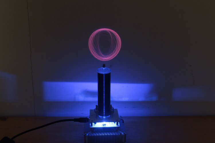 Musical Tesla coil plasma speaker ion windmill