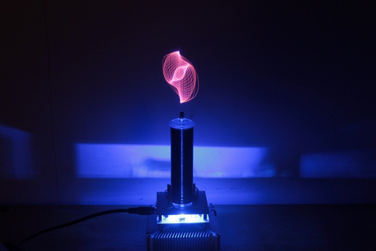 Musical Tesla coil plasma speaker ion windmill