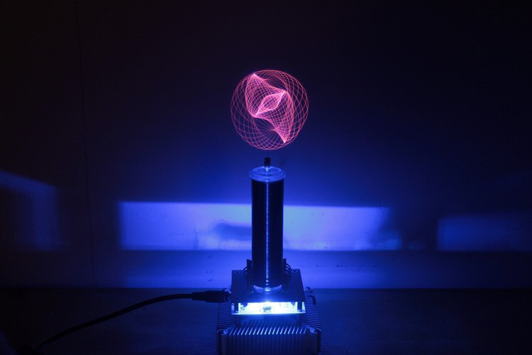 Musical Tesla coil plasma speaker ion windmill