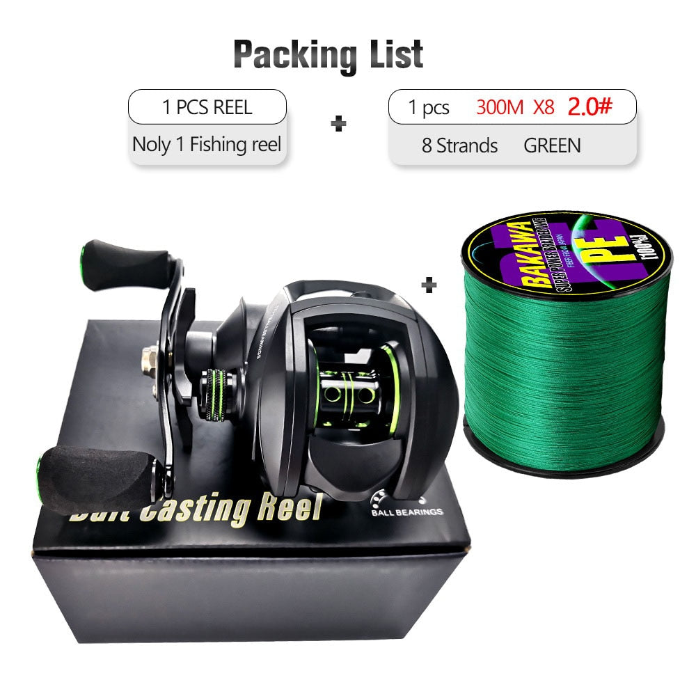 Baitcasting Reel High Speed 8:1:1 Gear Ratio 17+1BB Fresh Saltwater Magnetic Brake System Ultralight Fishing Reel 2000 Seri