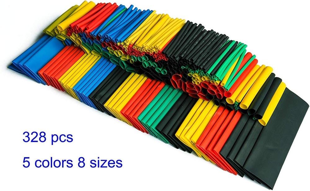 270Pcs/set 3:1Sleeving Wrap Wire Car Electrical Cable Tube kits Heat Shrink Tube Tubing Polyolefin Mixed Color