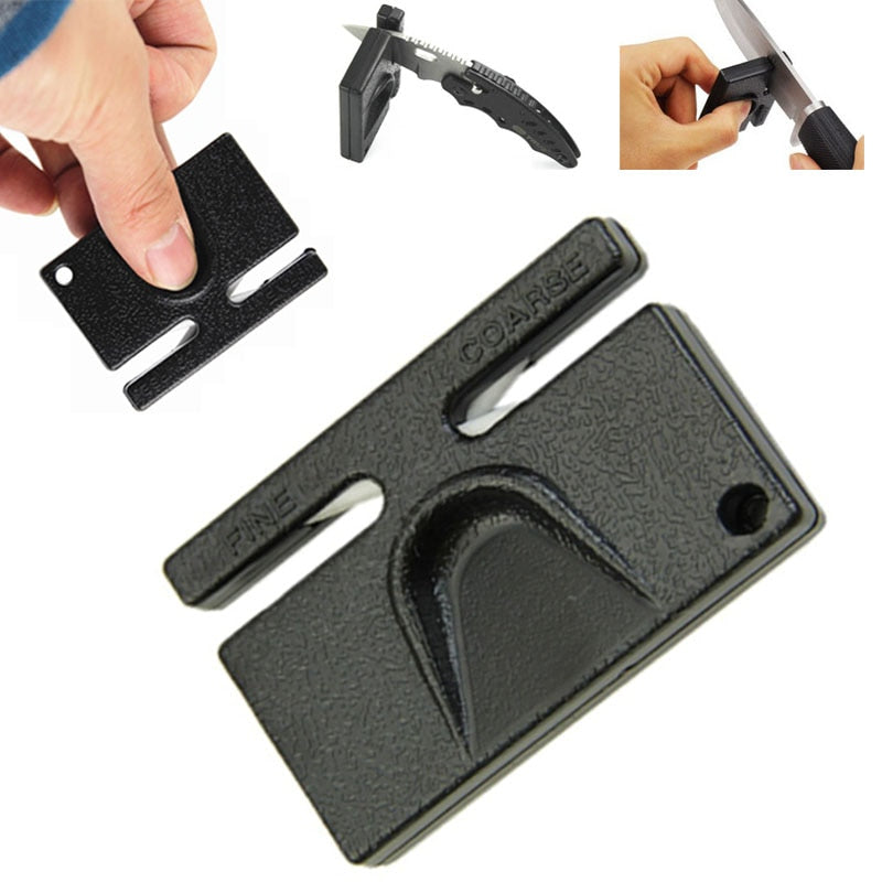 Portable Tungsten Ceramic Carbide Knife Whetstone Sharpener Sharpen Fish Hook Pocket Diamond Tool Camp Hike outdoor