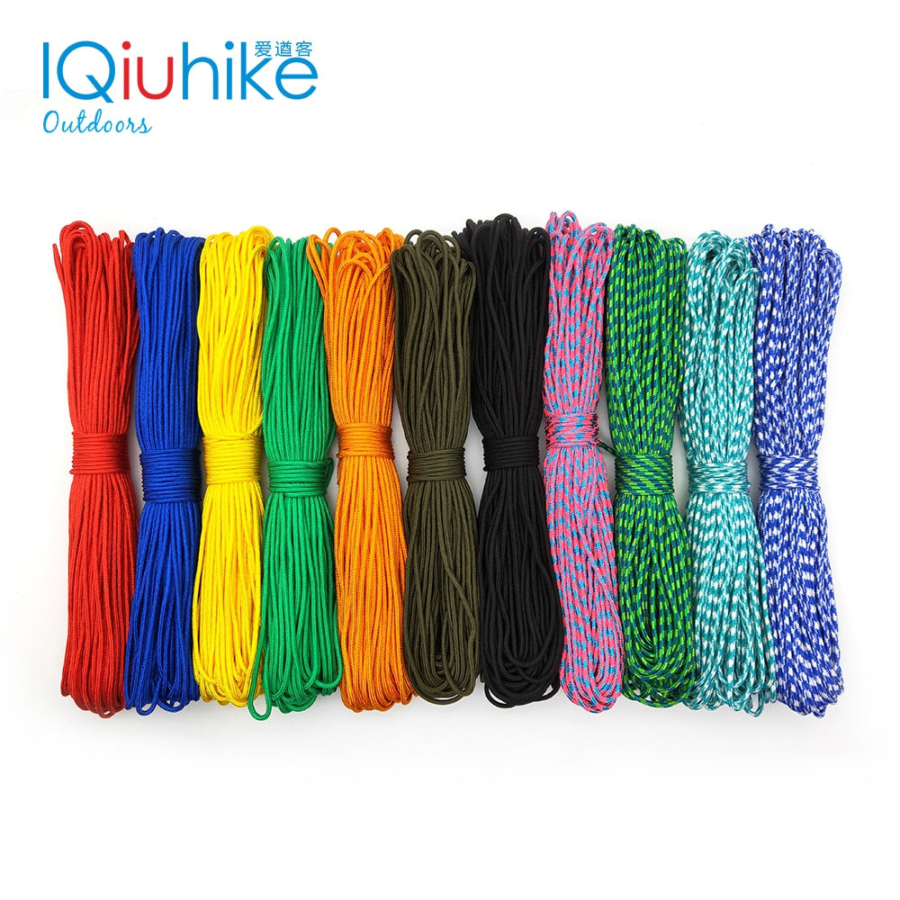 100 Colors Paracord 2mm 25FT 50FT 100FT Rope 1 Strand Paracorde