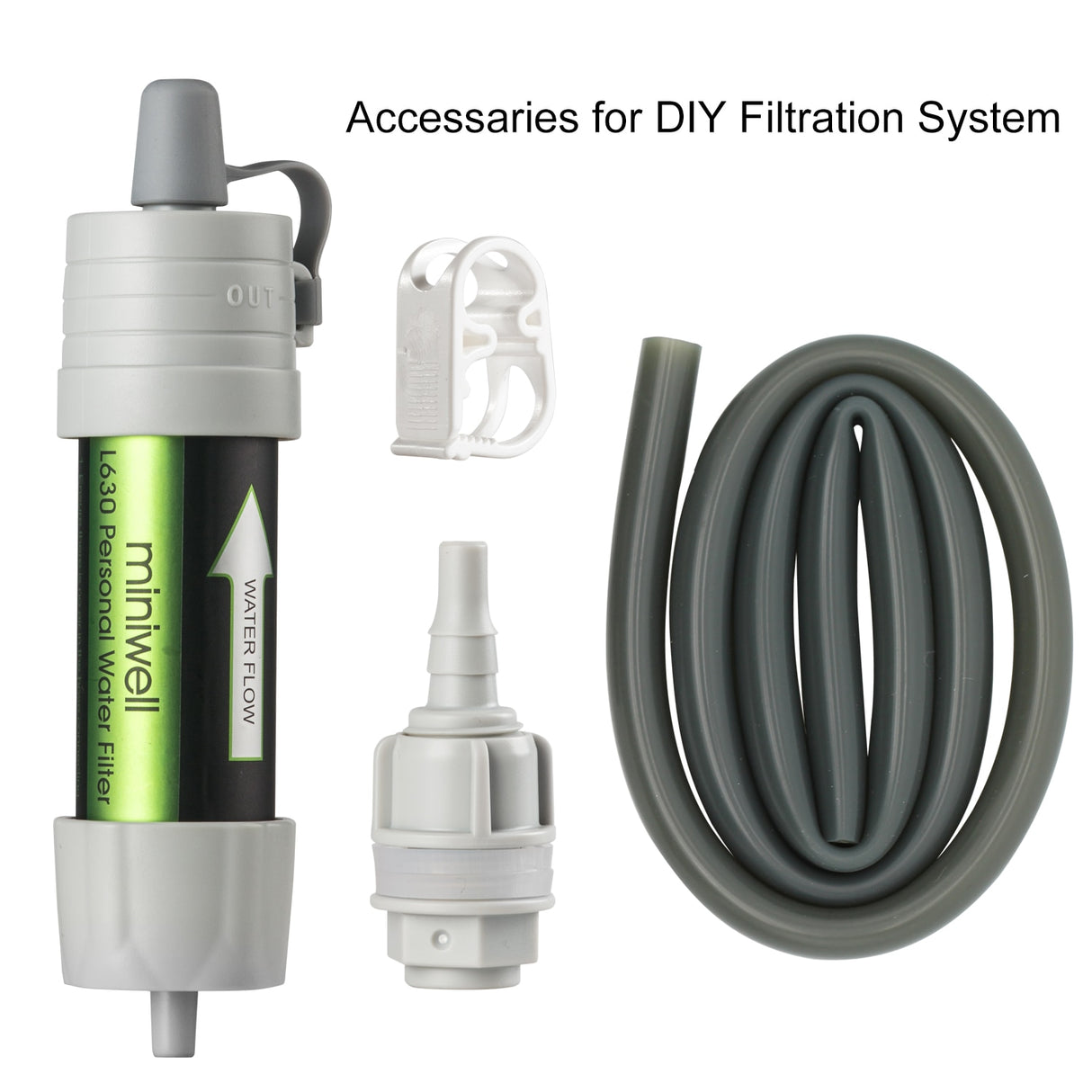 miniwell L630 portable Water Filter equipment for hiking and camping.