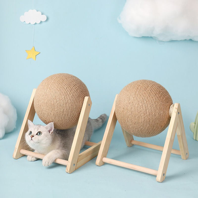 Cat Scratching Rope Ball Board Scratcher