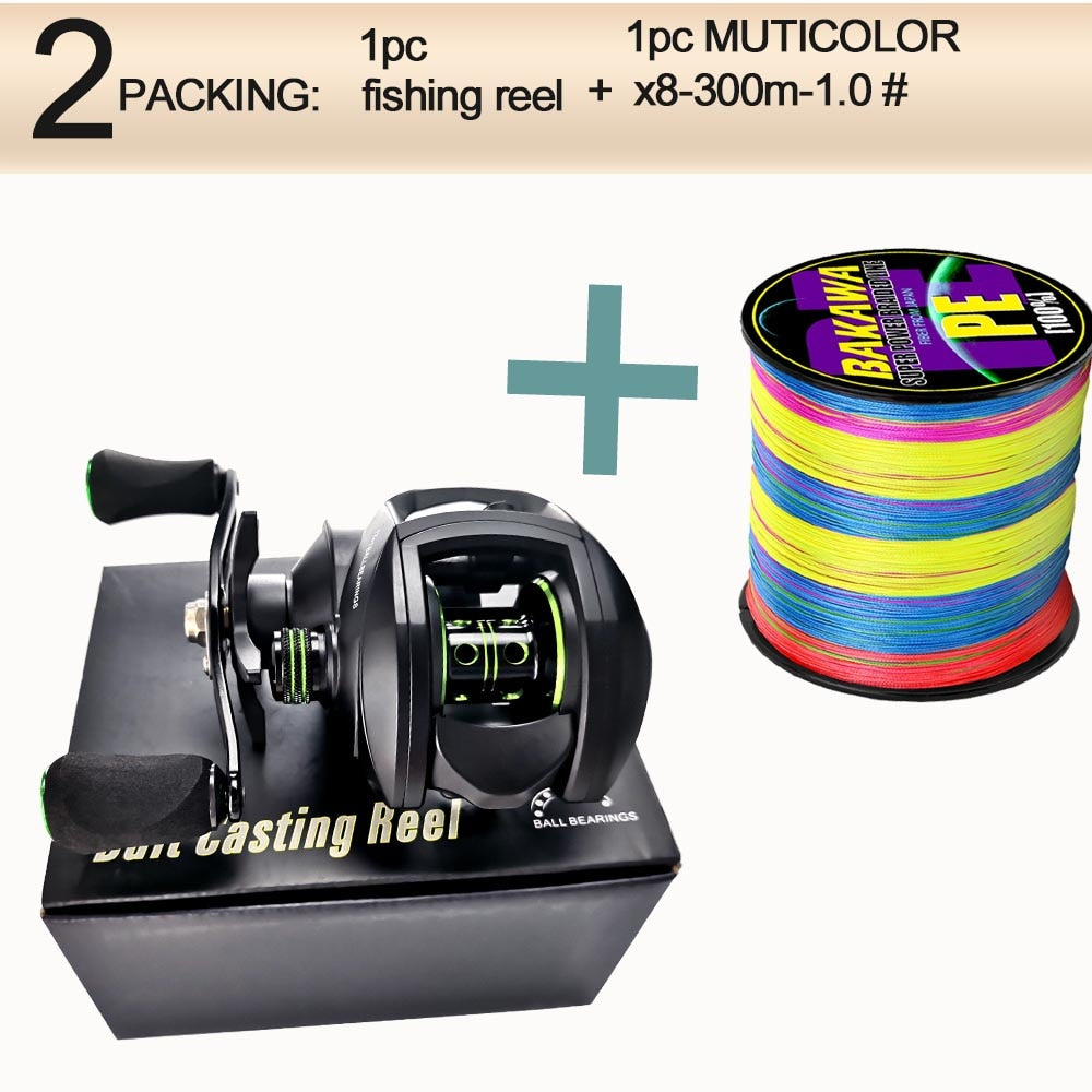 Baitcasting Reel High Speed 8:1:1 Gear Ratio 17+1BB Fresh Saltwater Magnetic Brake System Ultralight Fishing Reel 2000 Seri