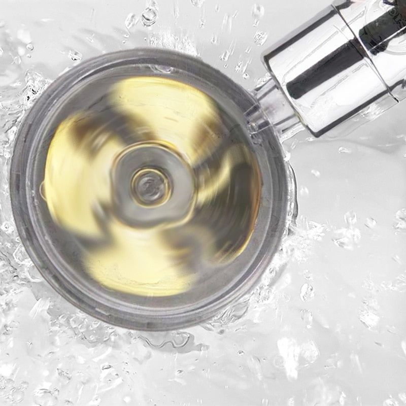 2021 Shower Head Water Saving Flow 360 Degrees Rotating With Small Fan ABS Rain High Pressure spray Nozzle Bathroom Accessories