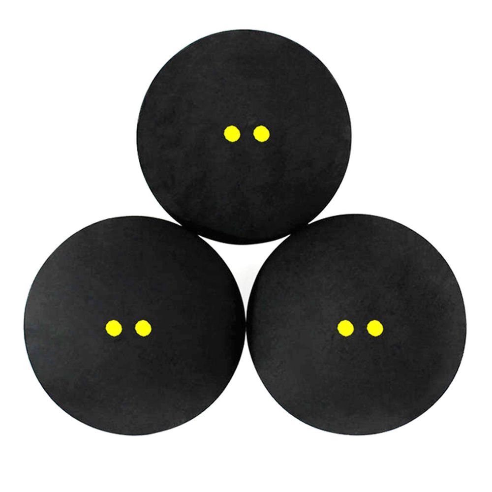 Rubber Squash Ball With Two-Yellow Dots For Low Speed Training.