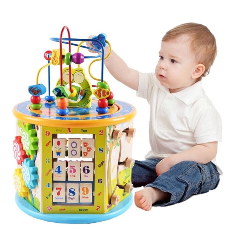 8 in 1 wooden cognitive education toys.  Great for early learning skills such as matching.