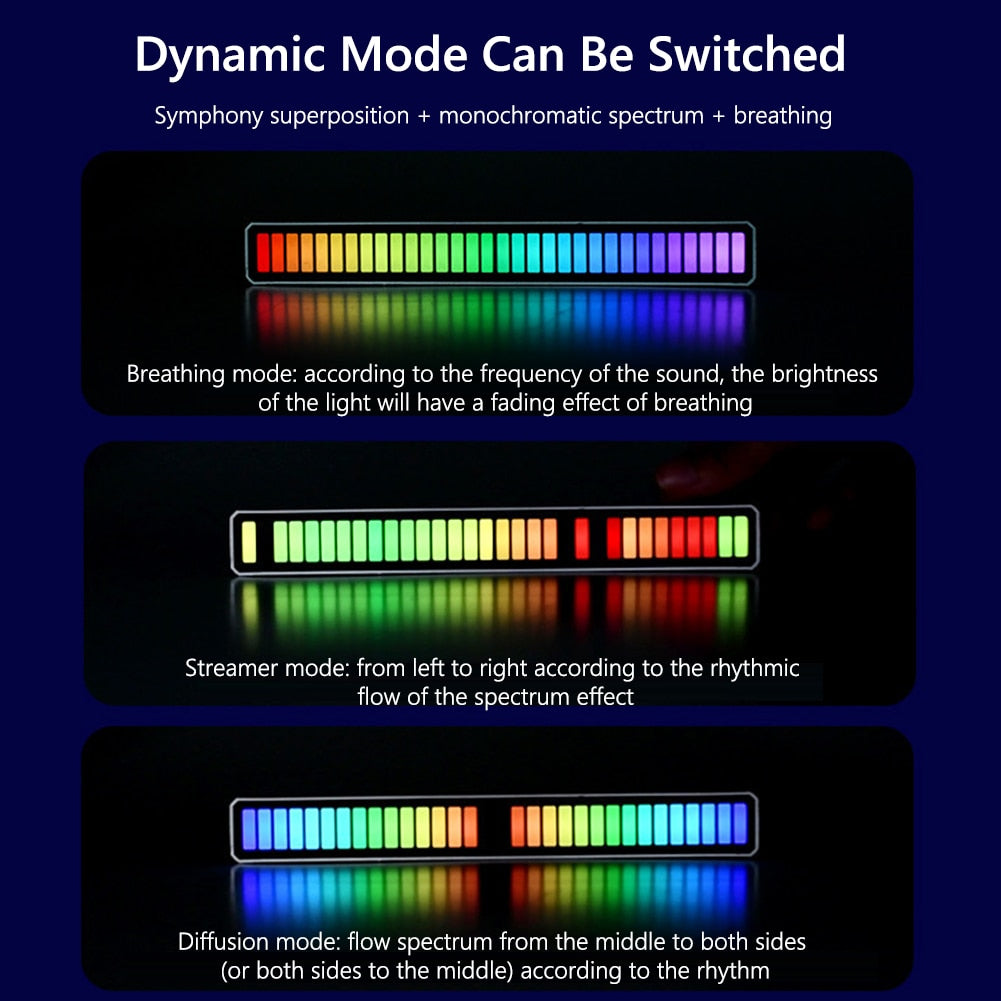 RGB Sound control LED light app voice activated rhythm lights
