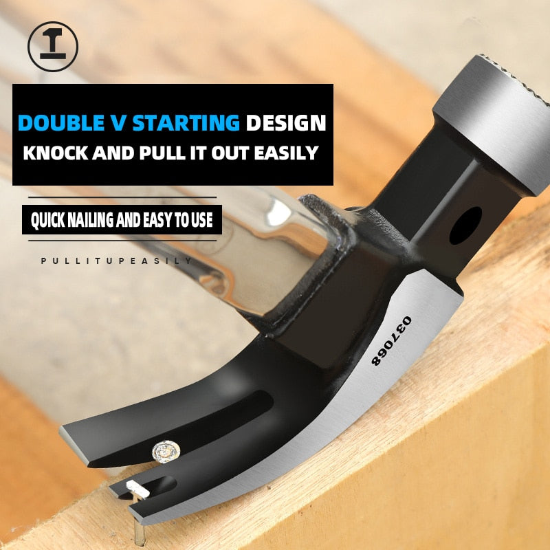 GREENER Heavy Claw Hammer 100Z/130Z Nail puller Hammer Steel Woodworking Striking Tools Magnetic Automatic Nail Suction Hammer