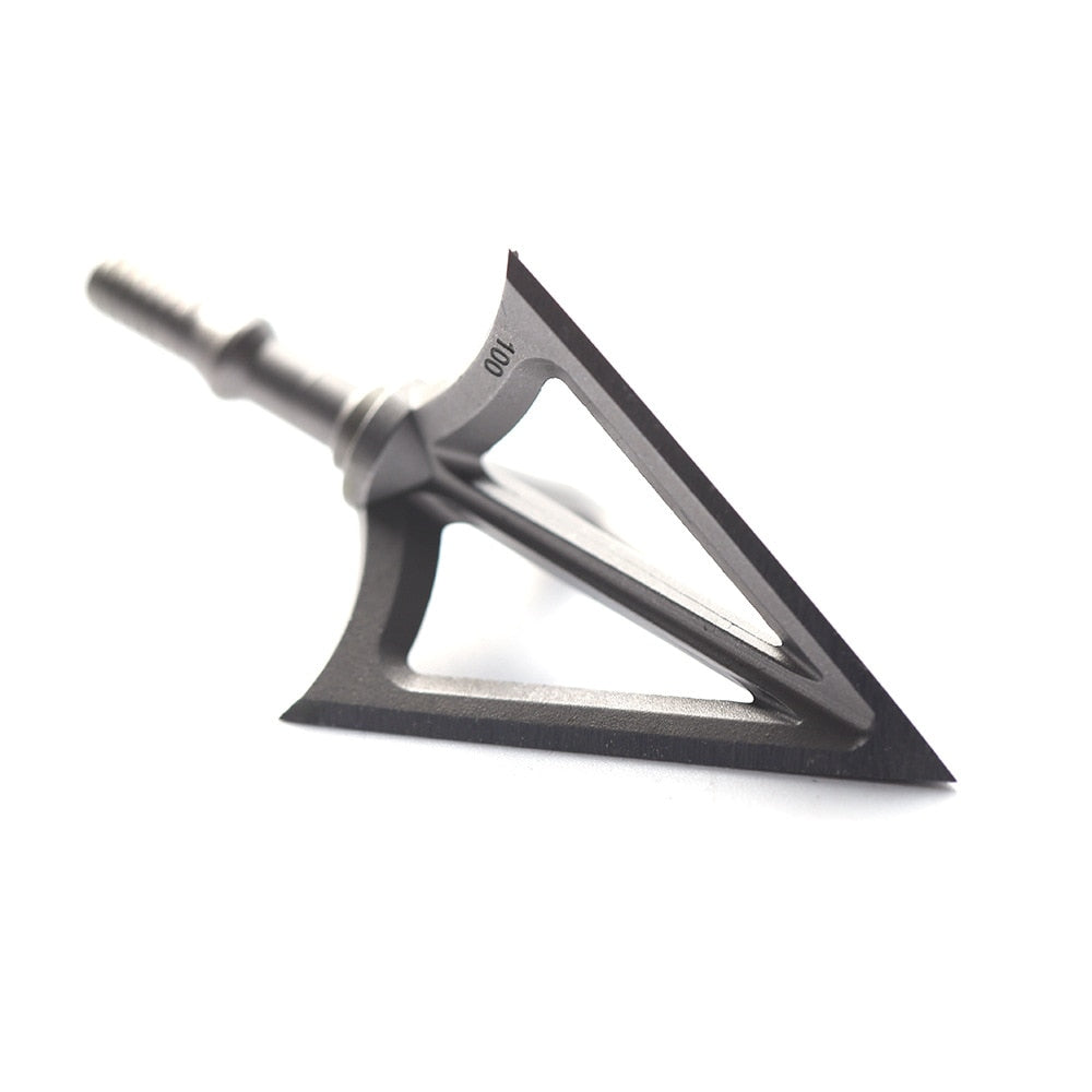 3/6/12/24pcs Archery  Broadhead Hunting Sharp 100/125 Grain Arrow Head 3 Blade Stainless Alloy Arrowhead Screw-In Tips