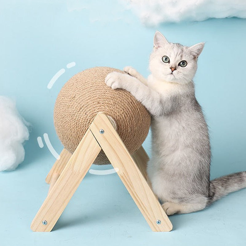 Cat Scratching Rope Ball Board Scratcher