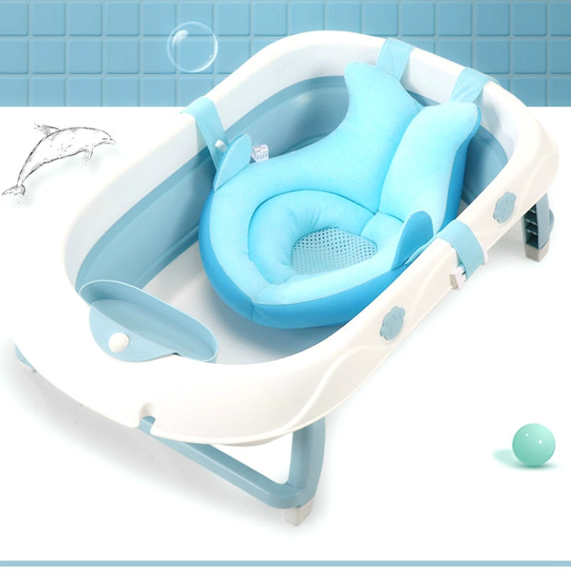 Newborn Safety Security Non-Slip Bath Support Cushion With Foldable Soft Pillow.