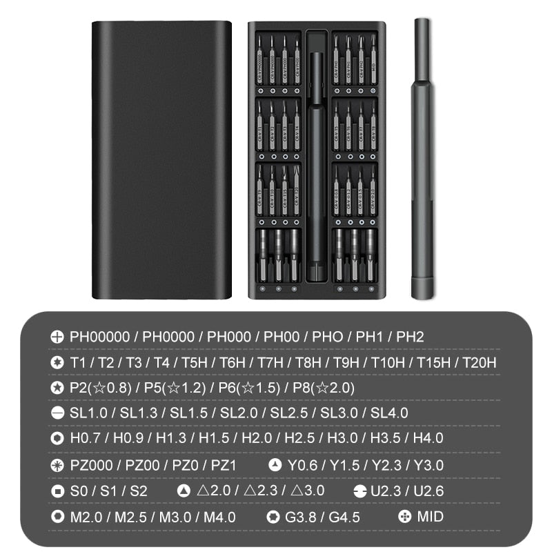 ONENUM Precision Screwdriver Set 25/39/63/130/132/145/170 In 1 Phillips Screw Bits Non-slip Handle Combinational Kit Repair Tool
