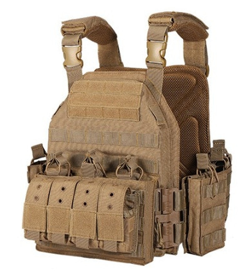 1000D Nylon Plate Carrier Tactical Vest Outdoor Hunting Protective Adjustable MODULAR Vest (AirSoft)