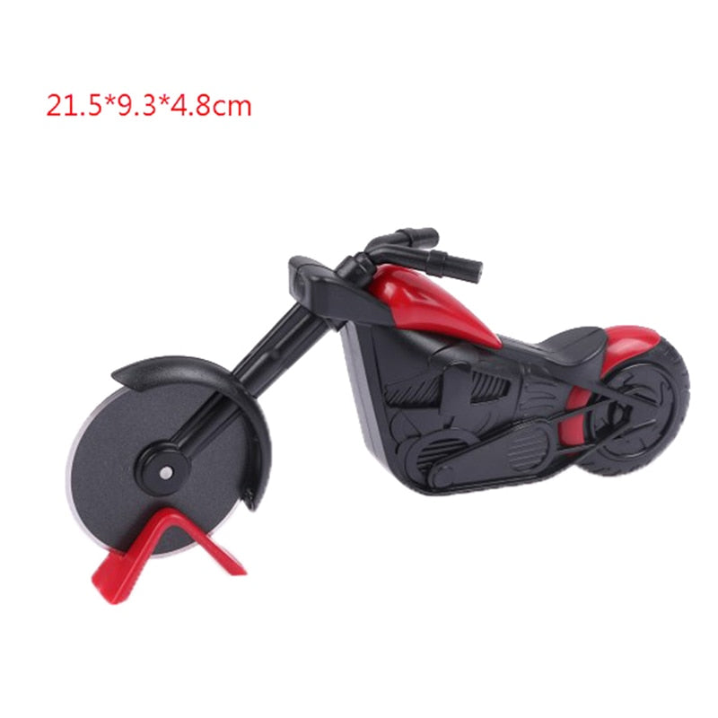 Stainless steel motorcycle pizza cutter