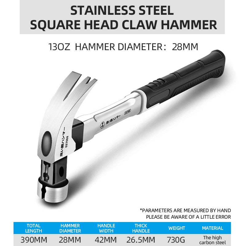 GREENER Heavy Claw Hammer 100Z/130Z Nail puller Hammer Steel Woodworking Striking Tools Magnetic Automatic Nail Suction Hammer