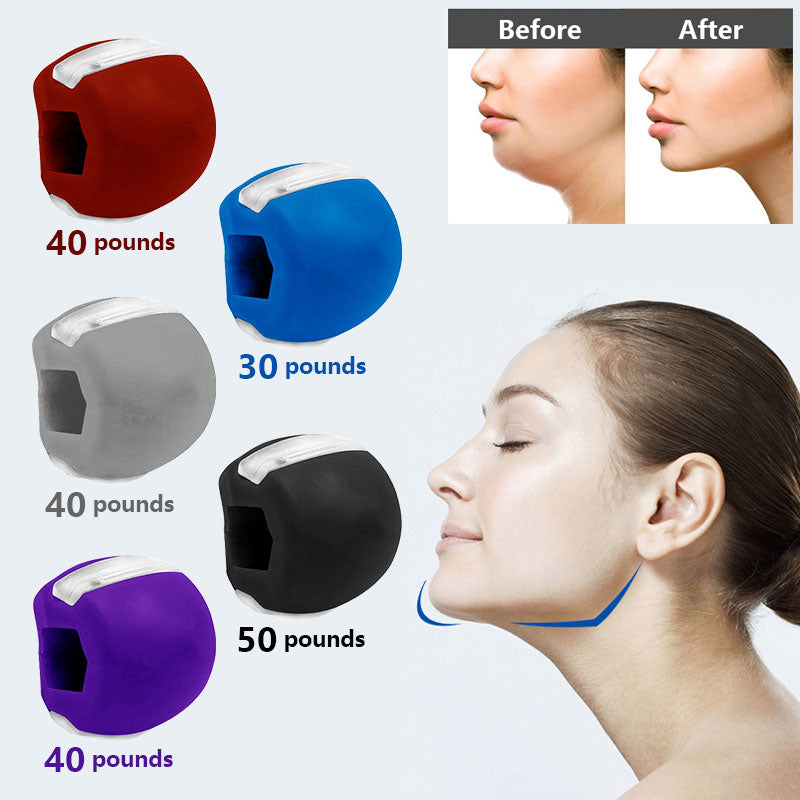 Food-grade Silica Gel Jaw Exercise Line Ball Muscle Trainin Fitness Ball Neck Face Toning Jaw Muscle Training Face lift