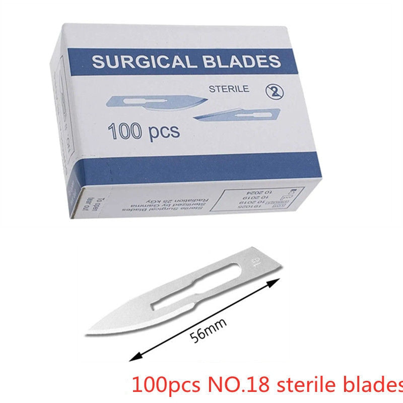 20-100pcs Carbon Steel Surgical Blades